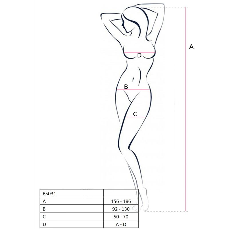 Comprar PASSION Woman BS031 Bodystocking Negro Talla Única – Diseño Elegante Para Una Sensación Seductora-Noxtic