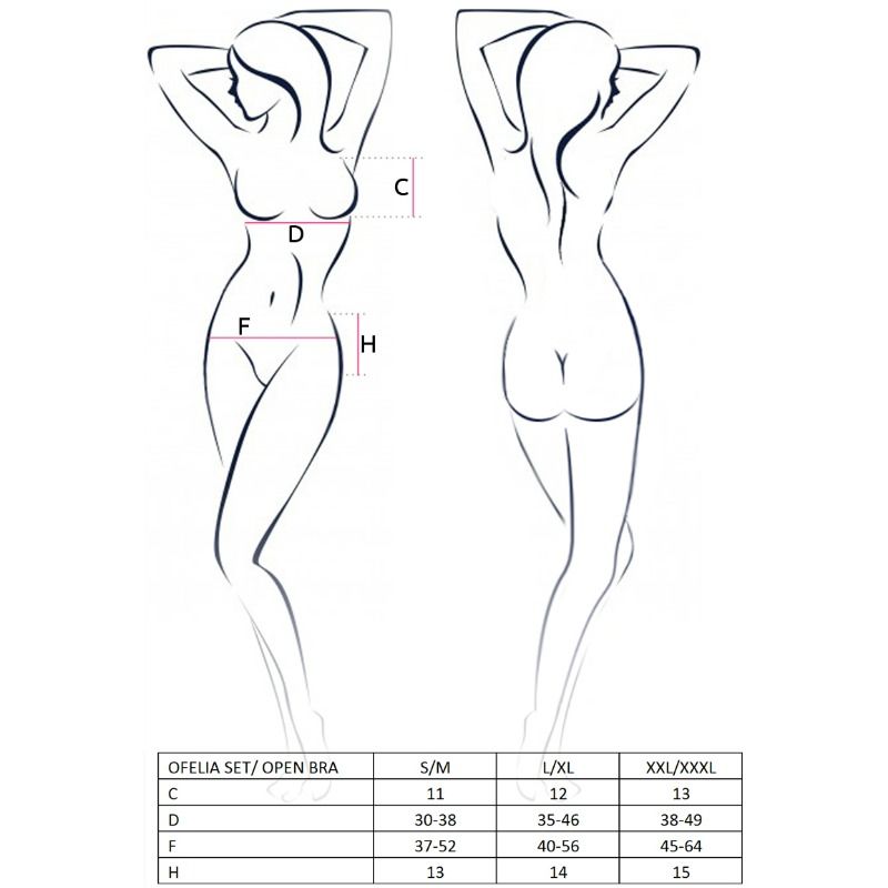 Comprar PASSION Conjunto Ofelia Talla S/M – Ropa Íntima Elegante Para Comodidad Y Autoexploración-Noxtic