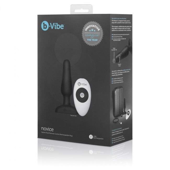 Comprar B-VIBE Novice Control Remoto Anal Plug Negro – Diseño Ergonómico Para Principiantes Con Conectividad Inalámbrica-Noxtic