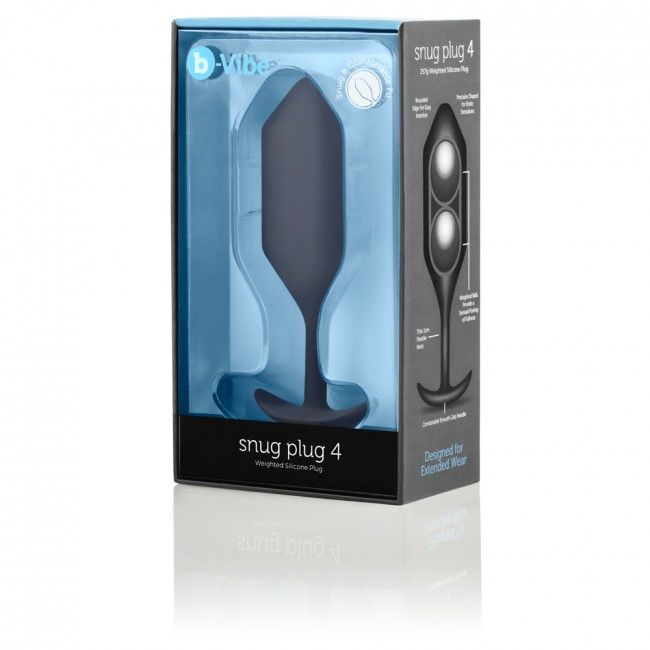 Comprar B-VIBE Snug Plug Anal 4 Negro – Diseño Ergonómico Para Comodidad Y Exploración Sensual-Noxtic