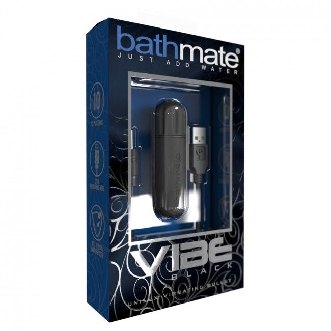 Comprar BATHMATE Vibe Bala Vibradora Negra – Recargable Con 10 Patrones De Vibración Para Estimulación Agradable-Noxtic