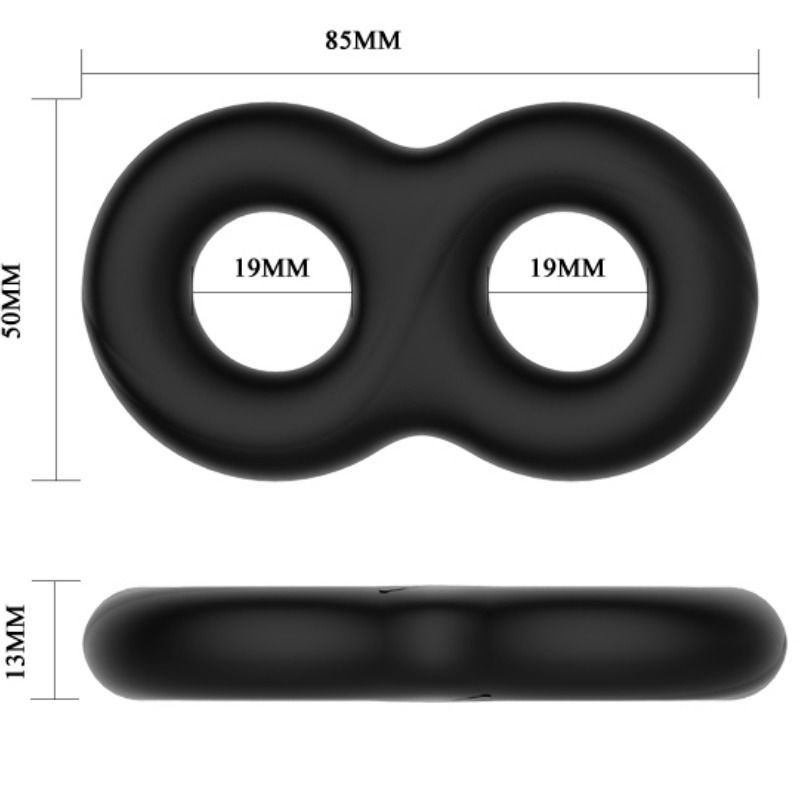 Comprar CRAZY BULL Anillo Doble Silicona Médica – Confortable Y Ajuste Perfecto Para Juegos Sexuales-Noxtic