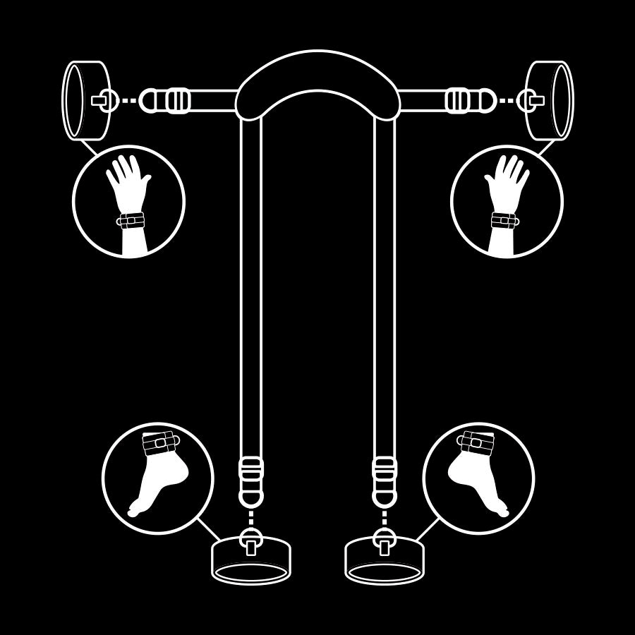Comprar Fetish Submissive Set De Ataduras – Diseño Ajustable De Cuero Vegano Para Comodidad Extrema-Noxtic