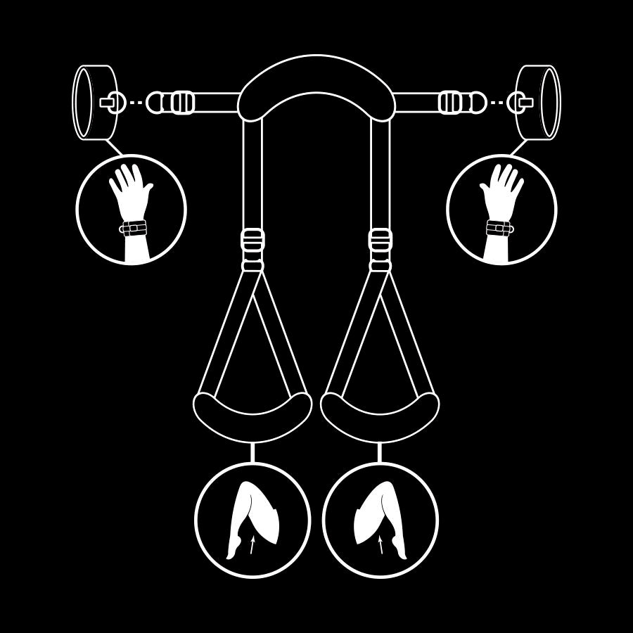 Comprar FETISH SUBMISSIVE Posición Piernas Abiertas – Set De Ataduras Con Forro De Neopreno Para Comodidad Y Estilo-Noxtic