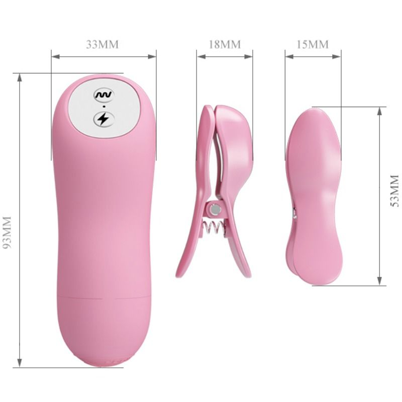 Comprar BAILE Romantic Wave Pinzas Vibradoras – Diseño Ajustable Para Estimulación Sensorial-Noxtic