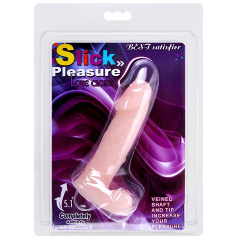 BAILE Slick Pleasure Dildo Realista – Consolador Suave y Flexible Para Estimulación Dual