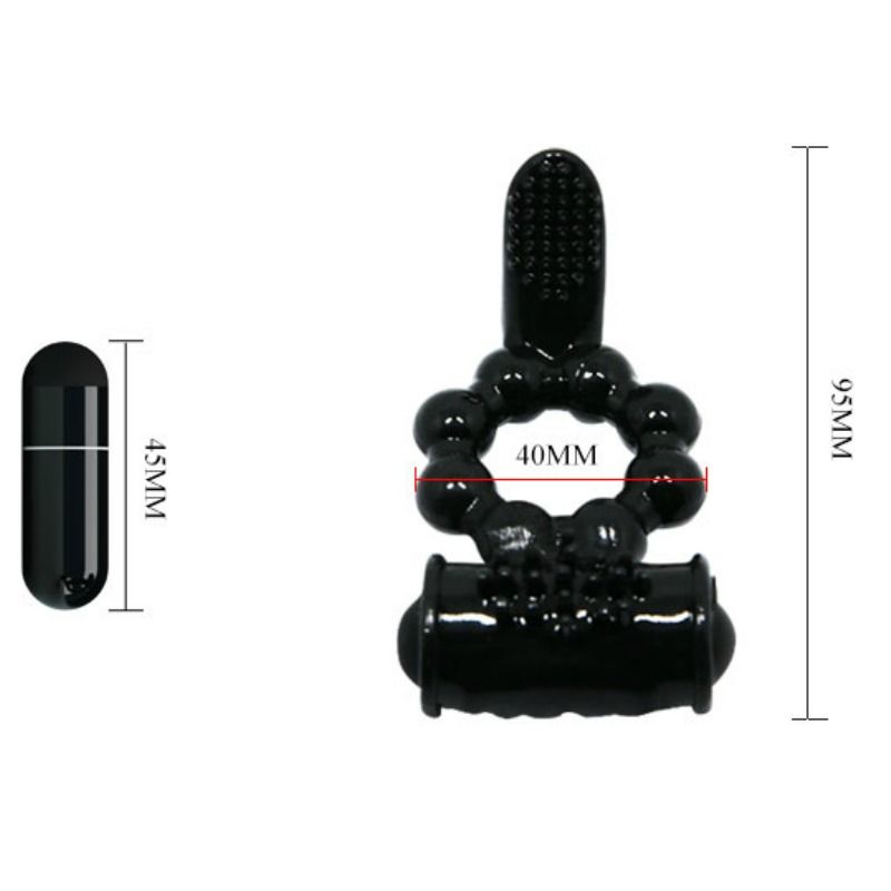 Comprar BAILE Sweet Ring Anillo Con Doble Estimulador – Anillo Vibrador Con Diseño Ergonómico Para Parejas-Noxtic