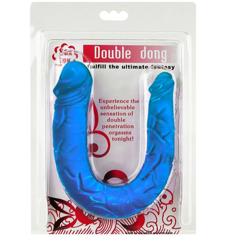 BAILE Double Dong Blue Double Dildo – Giocattolo erotico dal design versatile per l'autoesplorazione