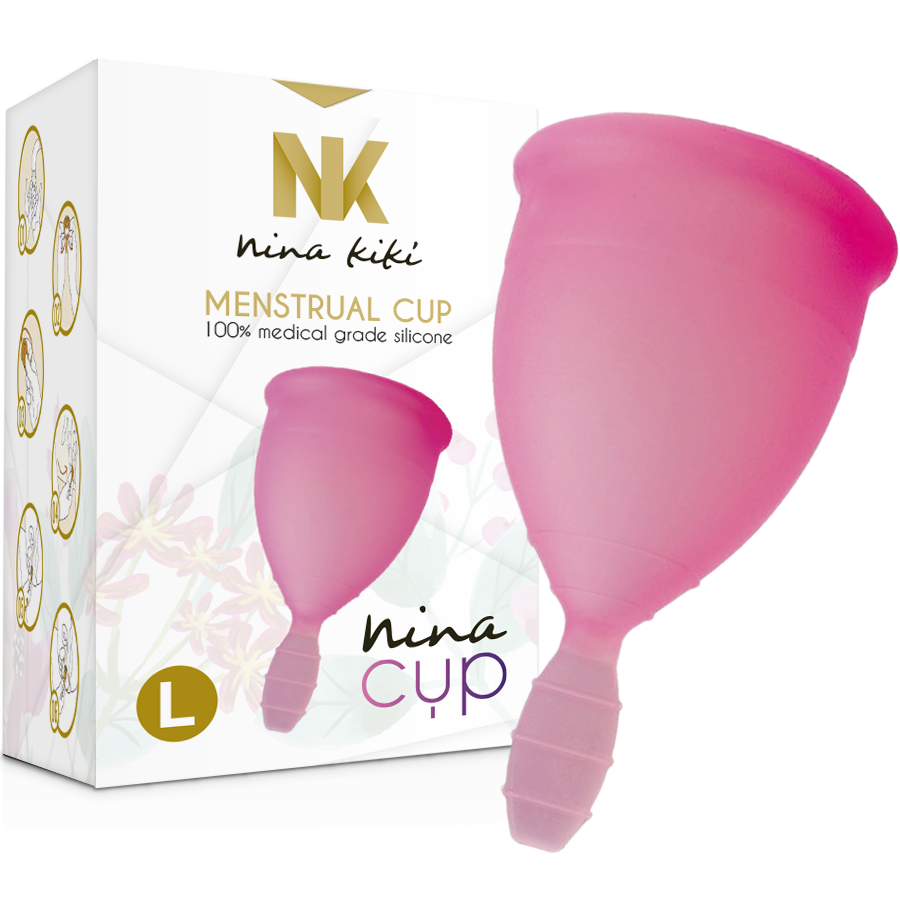 Comprar Nina Kikí Copa Menstrual Rosa Talla L – Silicona Médica Ecológica Para Comodidad Prolongada-Noxtic