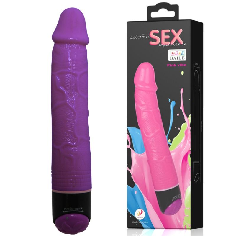 BAILE Vibratore Realistico Viola 23 cm – Dildo Morbido con Regolatore di Velocità per una Stimolazione Piacevole
