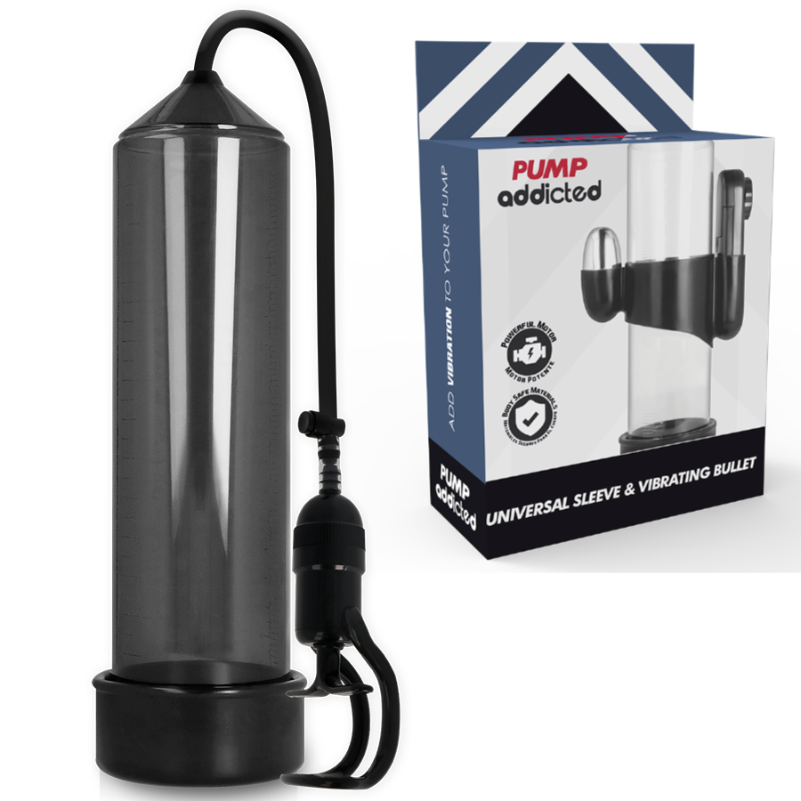 Comprar PUMP ADDICTED Bomba Erección RX5 Negro – Juguete Erótico Con Vibrador Para Placer Mejorado-Noxtic