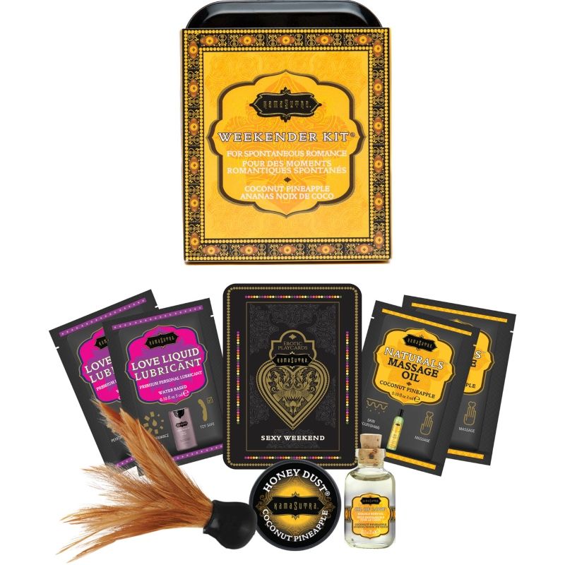 Comprar KAMASUTRA Weekender Tin Kit Coco Y Piña – Kit Elegante Para Escapadas Románticas-Noxtic