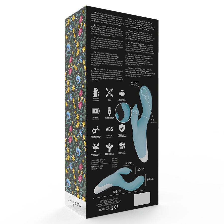 Comprar MIA Dresde Vibrador Azul Turquesa – Diseño Compacto Con Estimulación Potente-Noxtic