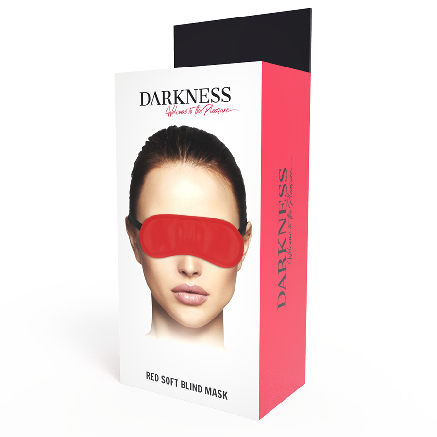 Comprar DARKNESS Máscara Antifaz Rojo Recto – Comodidad Ajustable Para Sueño y Misterio-Noxtic