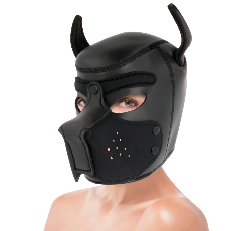 Comprar DARKNESS Máscara Perro Neopreno Con Hocico Extraíble M – Diseño Confortable Para Experiencias Fetish-Noxtic