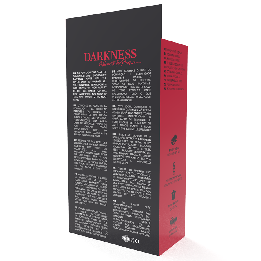 Comprar DARKNESS Collar De Postura Con Cadena De Cuero – Diseño Ergonómico Para Mayor Comodidad Y Estilo-Noxtic