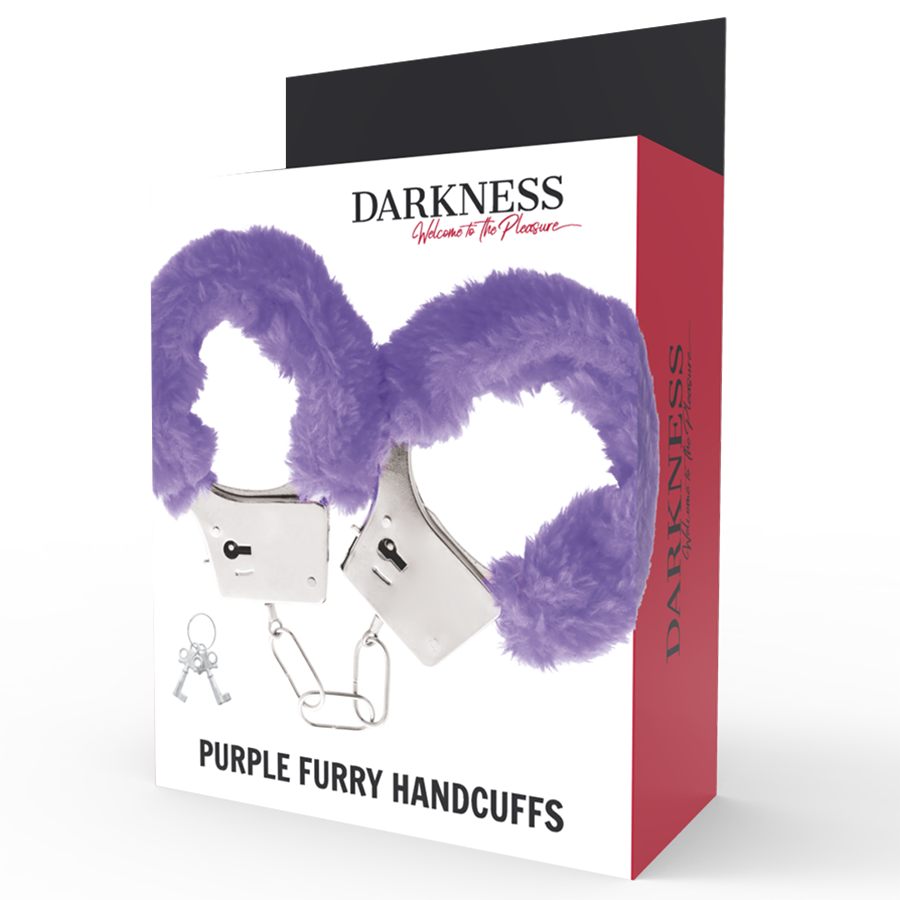 Comprar DARKNESS Esposas Metal Forradas Lila – Comodidad y Diseño Resistente Para Nuevas Experiencias-Noxtic