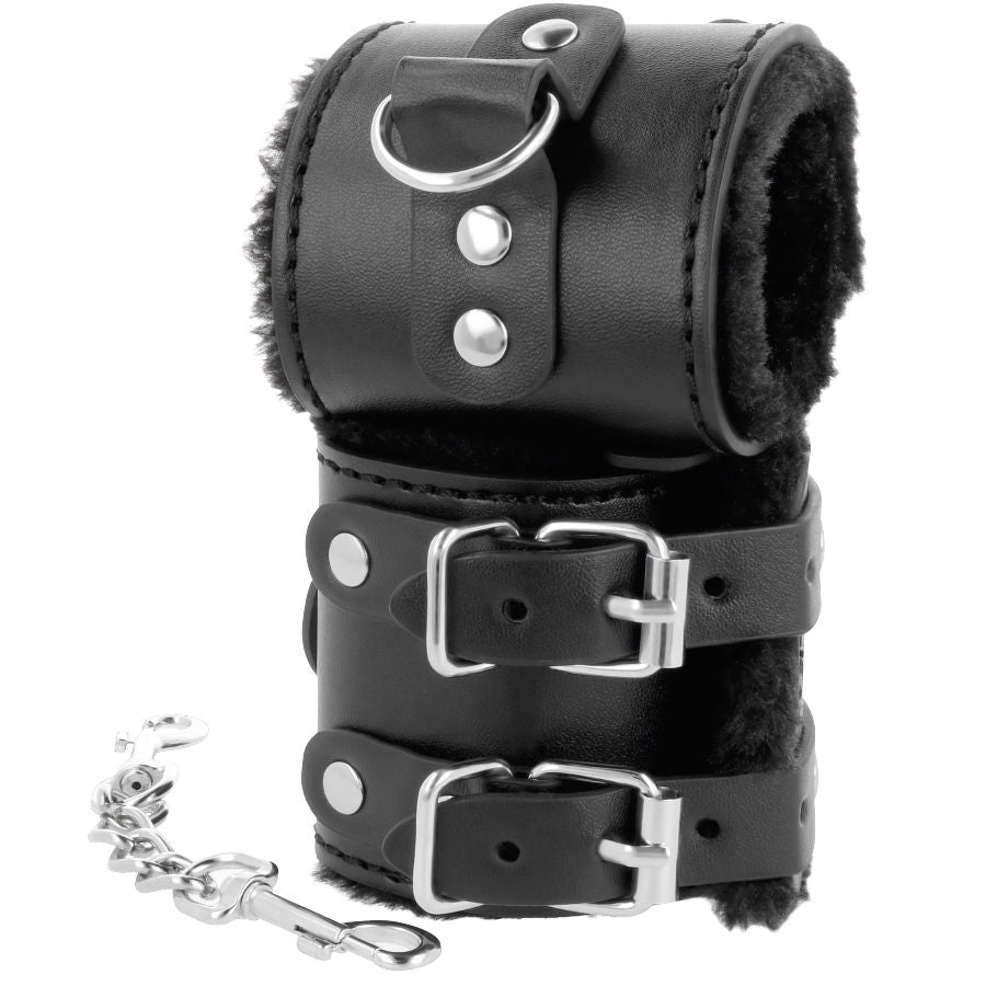 Comprar DARKNESS Esposas De Cuero Negros – Diseño Elegante Con Forro Ajustable Para Comodidad Ideal-Noxtic