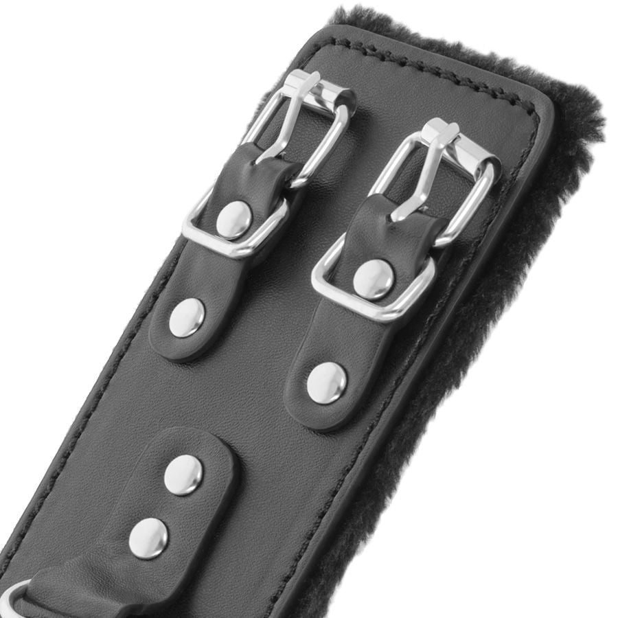 Comprar DARKNESS Esposas De Cuero Negros – Diseño Elegante Con Forro Ajustable Para Comodidad Ideal-Noxtic