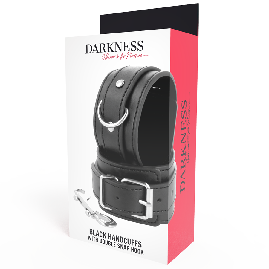 Comprar DARKNESS Esposas Ajustables Negras – Diseño Elegante Con Doble Cinta Refuerzo-Noxtic