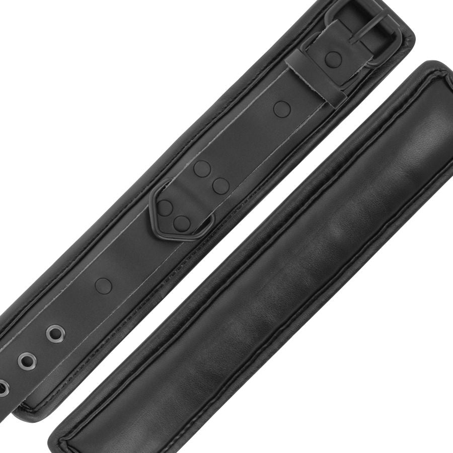 Comprar DARKNESS Esposas Y Collar De Cuero Negro – Diseño Elegante Para Explorar Tu Placer Con Confianza-Noxtic