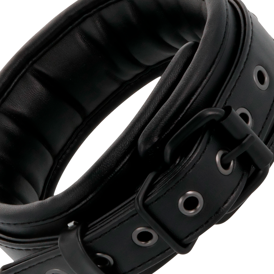 Comprar DARKNESS Esposas Y Collar De Cuero Negro – Diseño Elegante Para Explorar Tu Placer Con Confianza-Noxtic