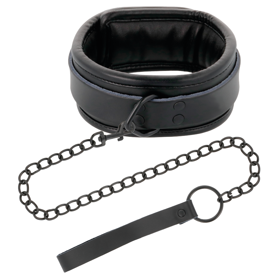 Comprar DARKNESS Esposas Y Collar De Cuero Negro – Diseño Elegante Para Explorar Tu Placer Con Confianza-Noxtic