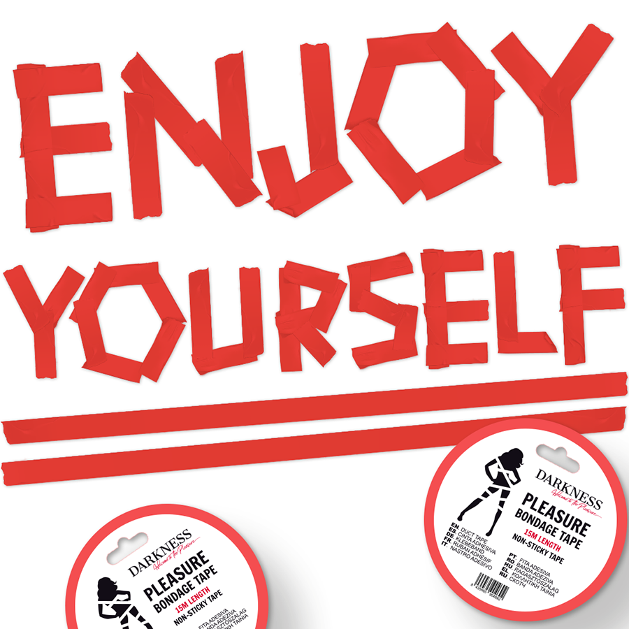 Nastro bondage Darkness Red – Nastro antiaderente da 15 metri per giochi divertenti