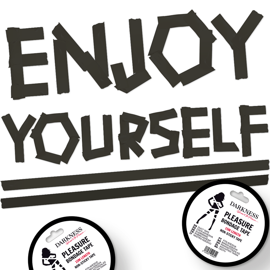 Nastro Bondage Darkness Black – Nastro antiaderente da 15 metri per un gioco sicuro