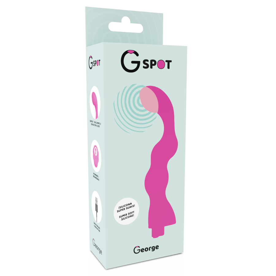 Comprar G-SPOT George Vibrador Punto G Rosa Chicle – Masajeador Recargable Con Diseño Ergonómico Para Estimulación Completa-Noxtic