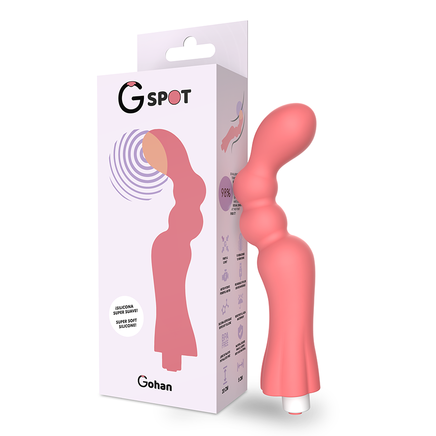 Comprar G-SPOT Gohan Vibrador Punto G Light Red – Vibrador Recargable De Silicona Médica Para Estimulación Sensible-Noxtic