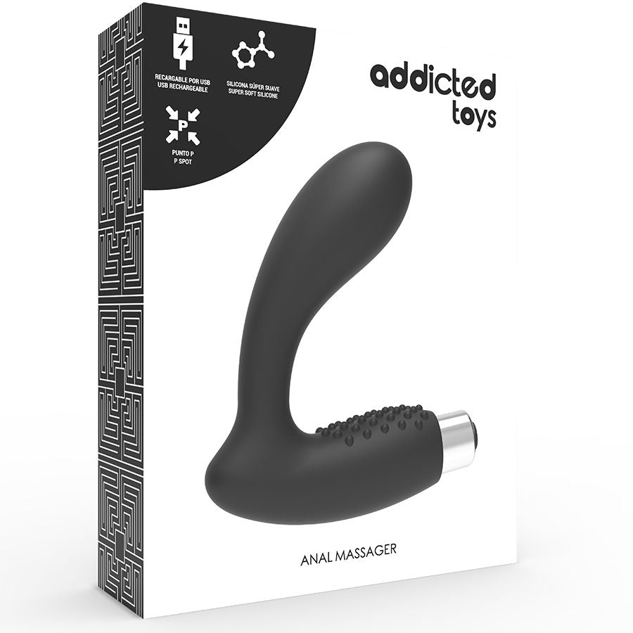 Comprar ADDICTED TOYS Vibrador Prostático Recargable Model 5 Negro – Diseño Ergonómico Para Estimulación Efectiva-Noxtic
