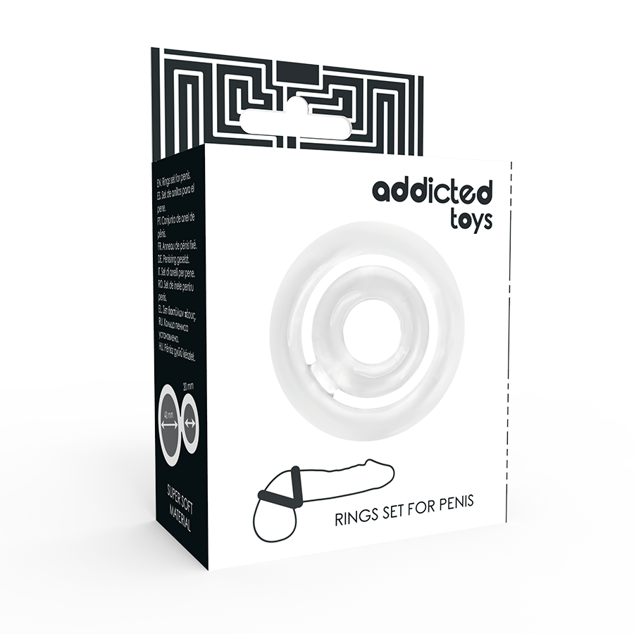 Comprar ADDICTED TOYS Potenz Set Anillos Clear – Soporte Efectivo Para Placer Intenso-Noxtic