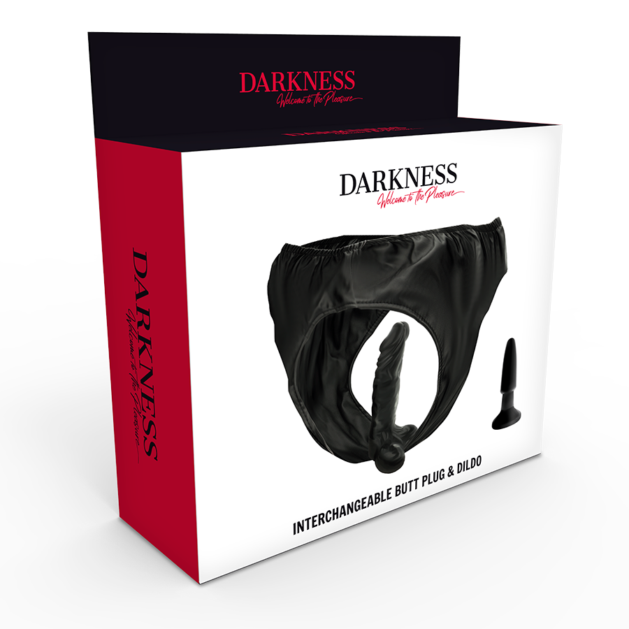 Comprar DARKNESS Panties Con Plug Intercambiable – Ropa Íntima Con Estilo Para Fantasías De Dominación-Noxtic
