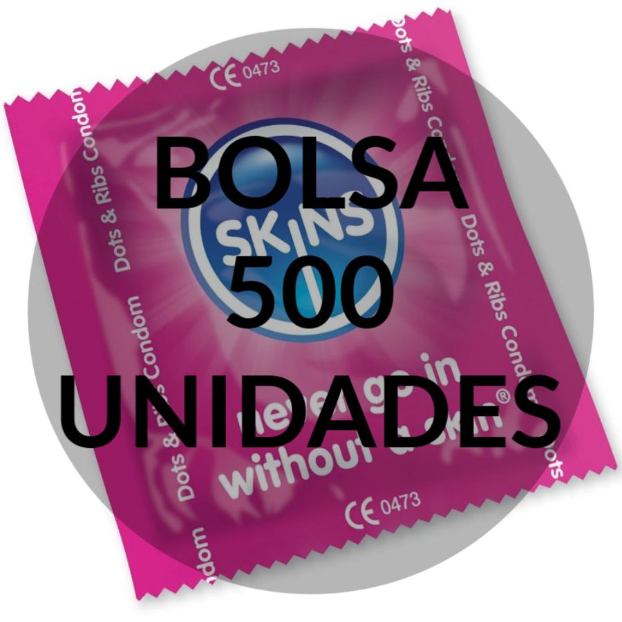 Comprar SKINS Preservativos Puntos y Estrías Bolsa 500 Uds – Experiencia Placentera Con Diseño Innovador-PRESERVATIVOS-Noxtic