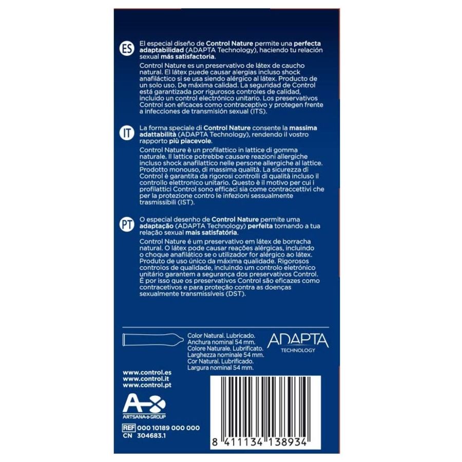 Comprar CONTROL Adapta Nature Preservativos 24 Unidades – Látex Natural Para Máxima Comodidad Y Seguridad-PRESERVATIVOS-Noxtic
