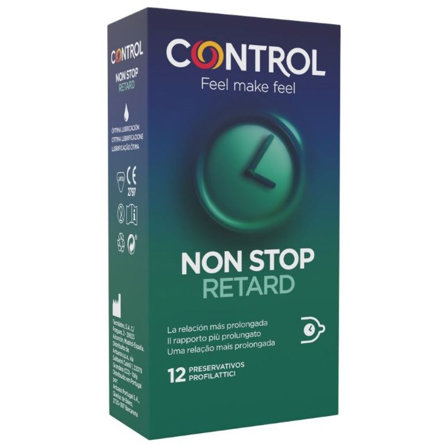 Comprar CONTROL Non Stop Retard Preservativos 12 Unidades – Diseñados Para Prolongar El Placer Intimo-PRESERVATIVOS-Noxtic