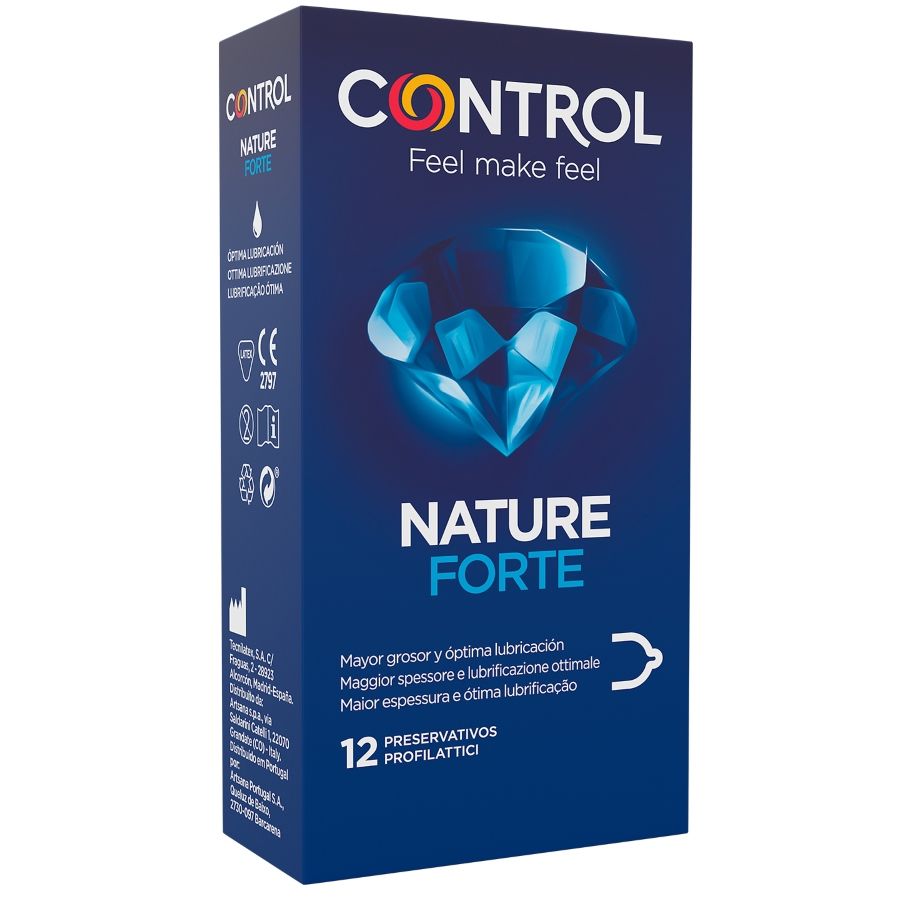 Comprar CONTROL Forte 12 Unidades – Preservativos Sensibles Con Diseño Seguro y Confiable-PRESERVATIVOS-Noxtic