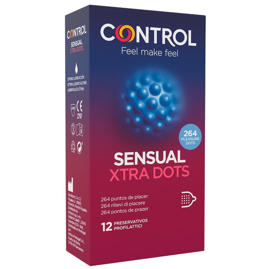 Comprar CONTROL XTRA DOTS 12 UDS – Preservativos Con Textura Para Mayor Placer-Noxtic