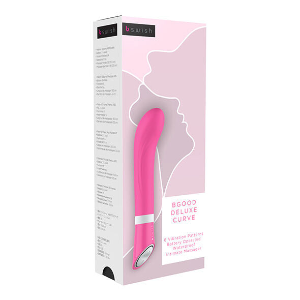 Comprar B SWISH B Good Deluxe Curve Rosa – Masajeador De Silicona Con 6 Funciones Para Bienestar Personal-Noxtic