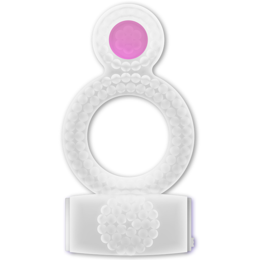 Comprar CASUAL LOVE Ring Double Pleasure – Anillo Transparente Para Disfrute Compartido-Noxtic