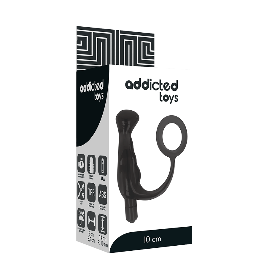 Comprar ADDICTED TOYS Vibrador Prostático Negro 10 Cm – Masajeador Ergonómico Para Placer Masculino-Noxtic