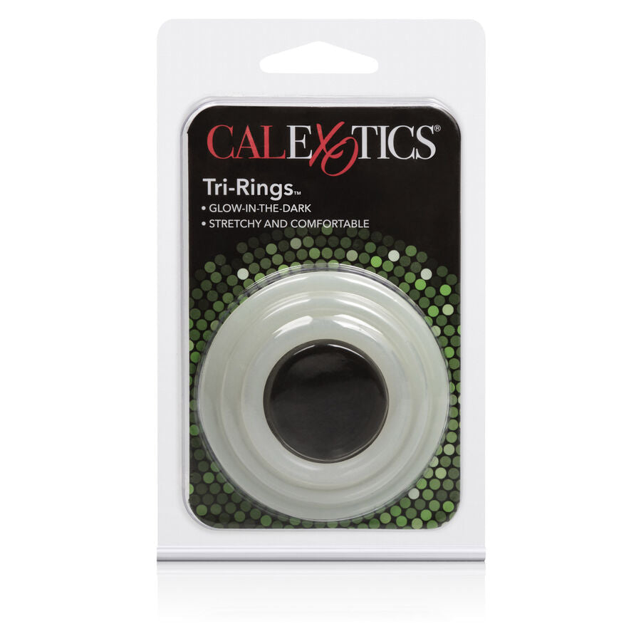 Comprar CALEXOTICS Set Tres Anillas Brillo En La Oscuridad – Estimulación Sensible Con Diseño Innovador Para Mayor Placer-Noxtic