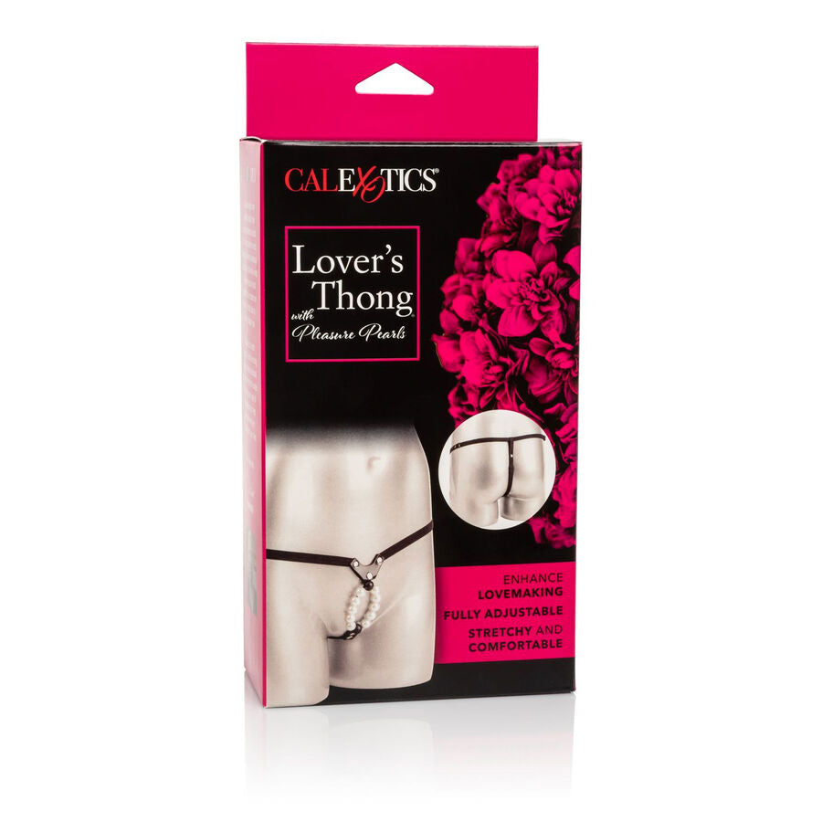 Comprar CALEXOTICS Lovers Tanga Con Perlas De Placer – Ropa Íntima Elegante Con Diseño Sensual Y Confortable-Noxtic