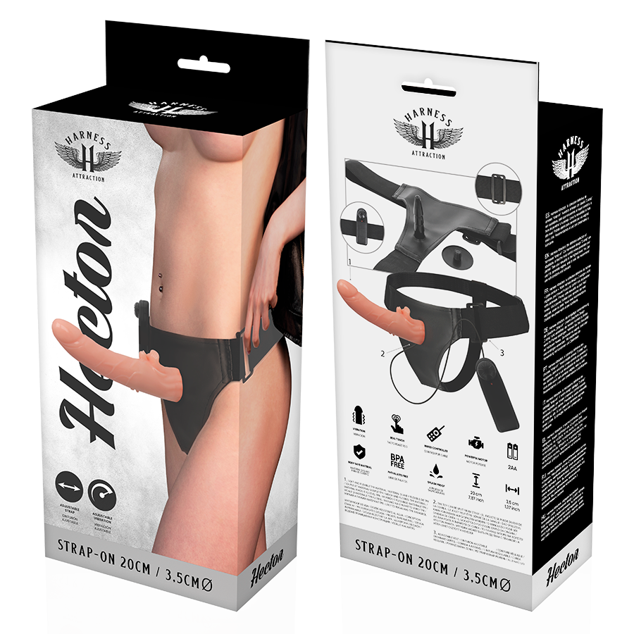 Comprar Harness Attraction Arnés Vibrador Héctor 20 cm – Diseño Ergonómico Con Vibración Recargable-Noxtic