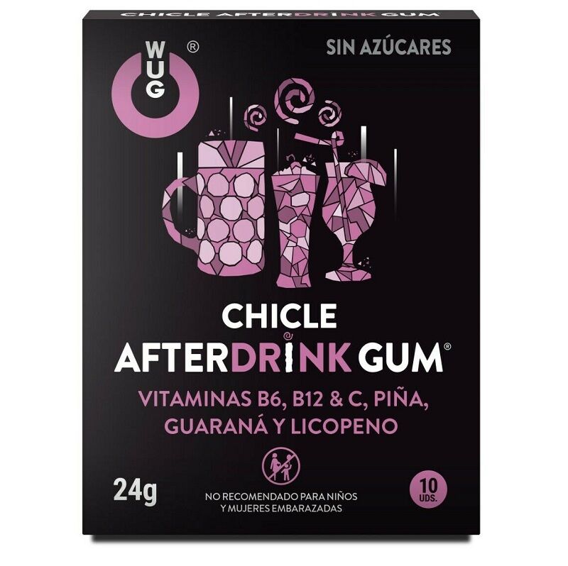 Comprar WUG GUM After Drink Chicle Resaca 10 Unidades – Complemento Refrescante Para Recuperación Después de Fiestas-Noxtic