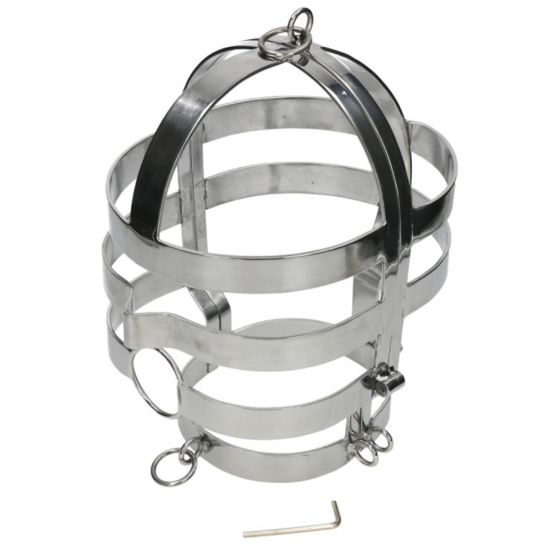 Comprar Metal Hard Máscara Con Collar De Acero – Diseño Elegante Para Prácticas De Dominación Segura-Noxtic
