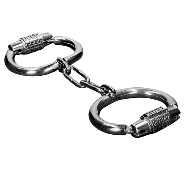 Comprar METAL HARD Esposas Con Combinación De Cierre – Juguete Erótico De Acero Inoxidable Para Control Y Diversión-Noxtic