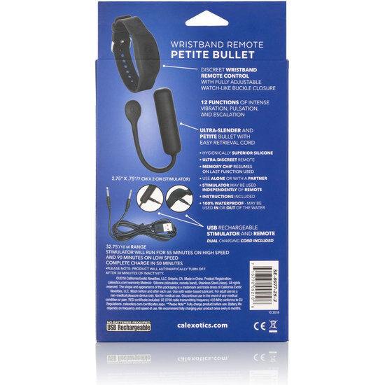 Comprar CALEXOTICS Bala Vibradora Pequeña Con Pulsera De Control – Juguete Compacto Para Placer Versátil-Noxtic