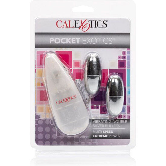 Comprar CALEXOTICS Balas Vibradoras Doradas Duo Silver – Diseño Elegante Para Placer Intenso-Noxtic
